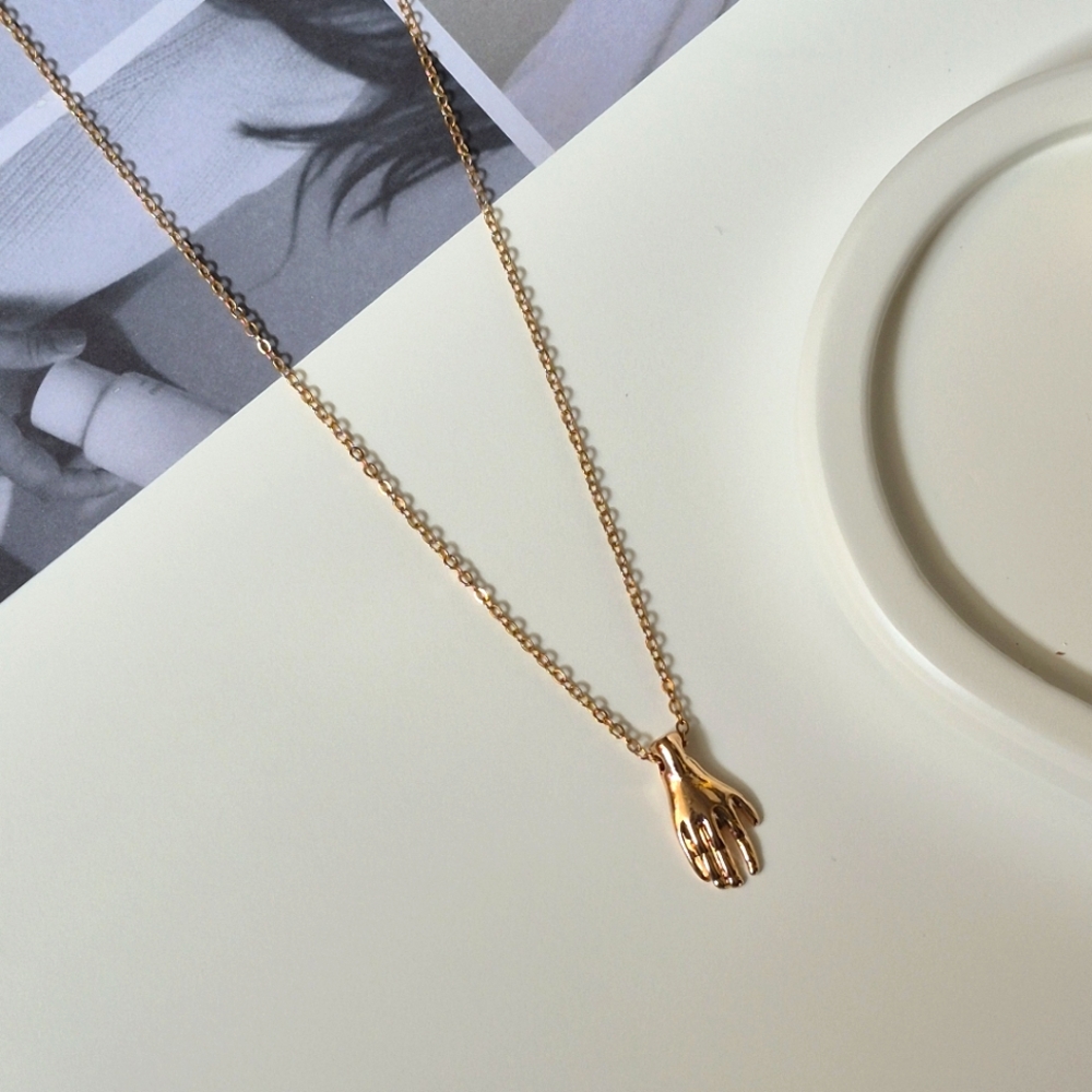 EGold Hand Pendant Necklace